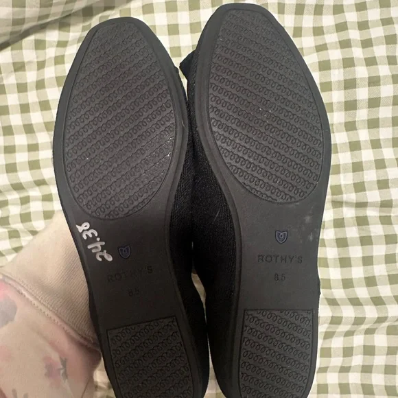 Rothy's Women’s Petal Square Black Flats Size 8.5 Like New - Picture 6 of 7